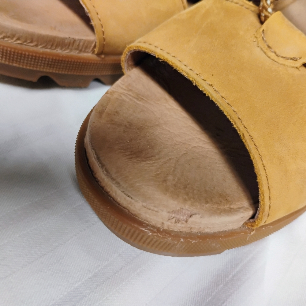 Women's Sorel Joanie II Tan Suede Lace Up Wedge Sandals Size 9 / 40 - Picture 7 of 7